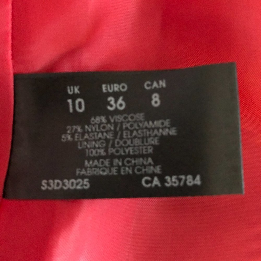 Planet Classic Double Breasted 12 Button Lined Collared Blazer Jacket Red Sz 8 - Picture 14 of 16